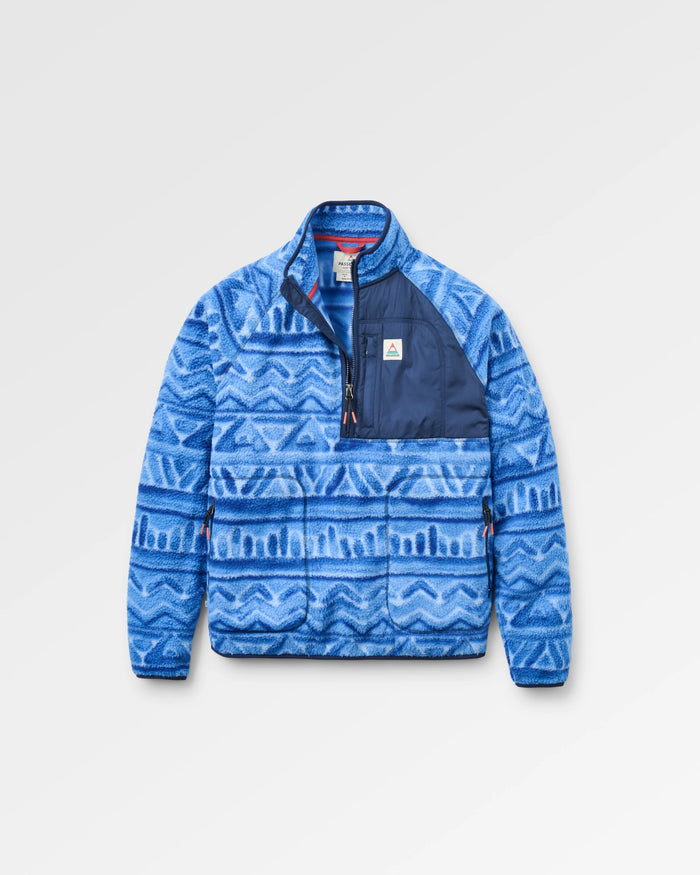 Offgrid 1/2 Zip Sherpa Fleece - Tracks Electric Blue
